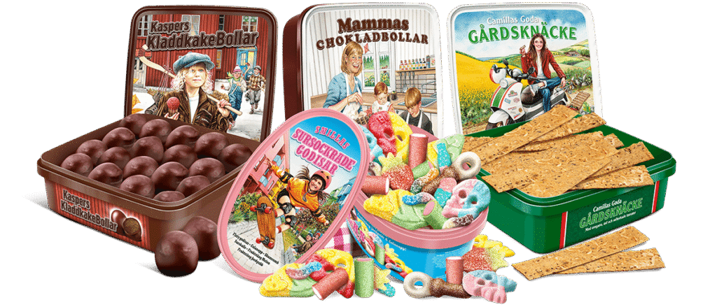 Bild av Kakservice produkter, länk till deras webbplats